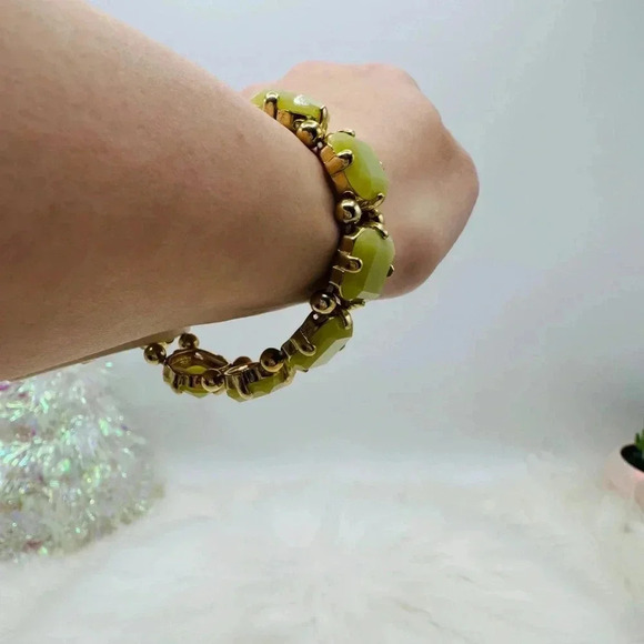 Green & Gold Fashion Jewelry Beaded Bracelet - Picture 5 of 7